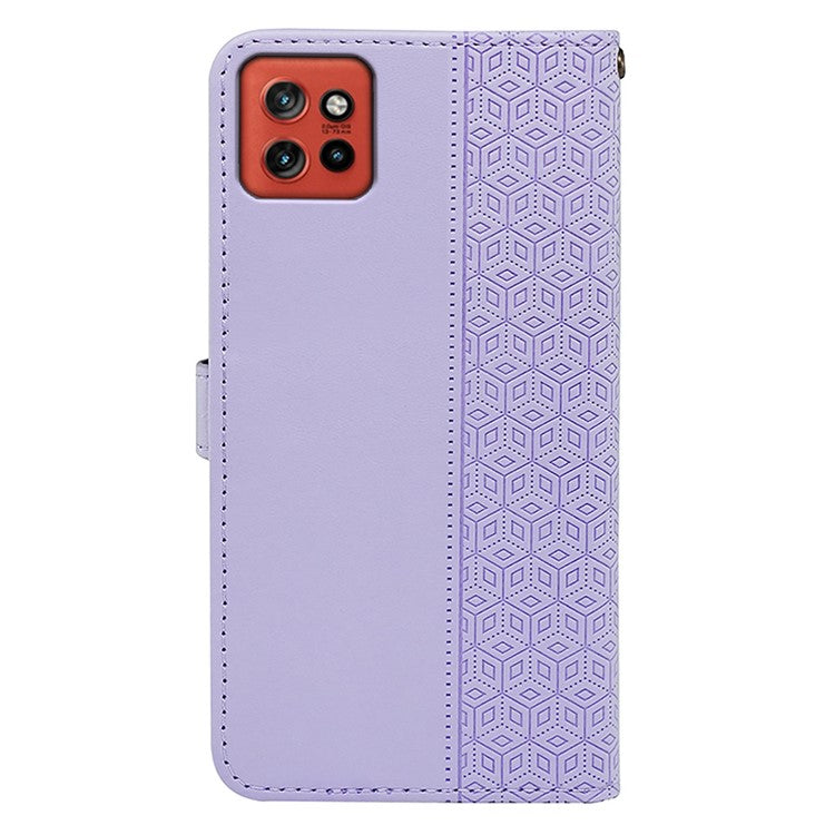 For Motorola Edge 50 Neo 5G / Moto S50 5G / Thinkphone 25 5G Wallet Phone Case Pattern Imprint Leather Flip Cover - Purple