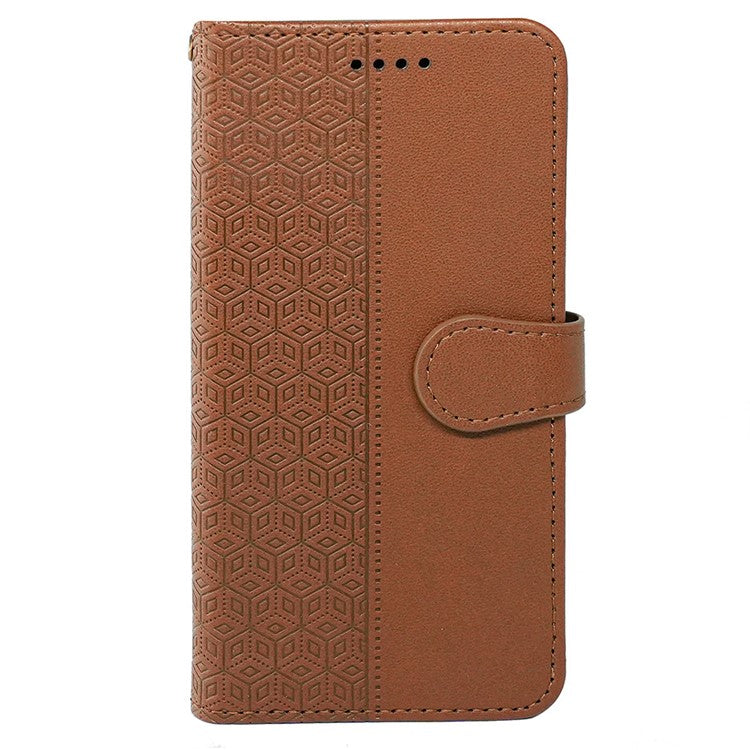 For Motorola Edge 50 Neo 5G / Moto S50 5G / Thinkphone 25 5G Wallet Phone Case Pattern Imprint Leather Flip Cover - Brown