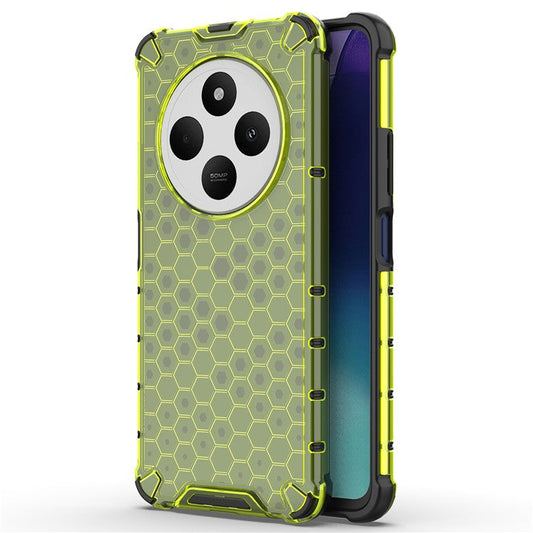 For Xiaomi Poco C75 4G / Redmi 14R 5G / 14C 4G Case PC+TPU Phone Cover Honeycomb Shape - Green
