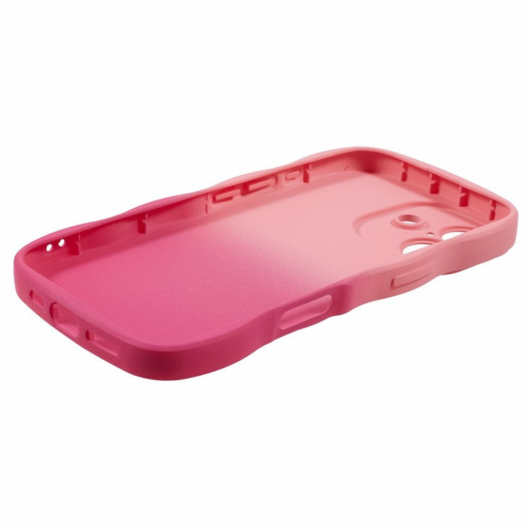 JTW Series for iPhone 16 Plus TPU Phone Case Gradient Color Rubberized Cover - Pink+Rose