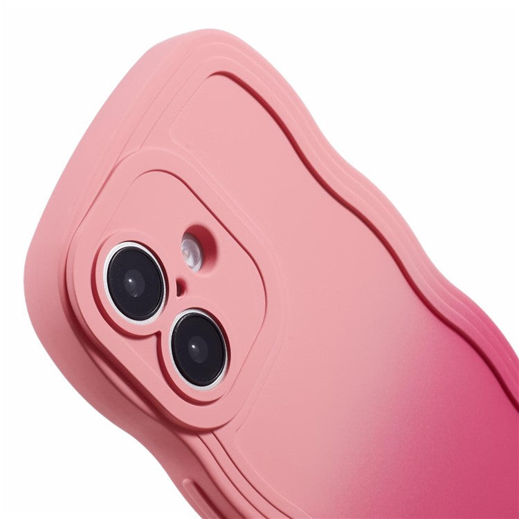 JTW Series for iPhone 16 Plus TPU Phone Case Gradient Color Rubberized Cover - Pink+Rose