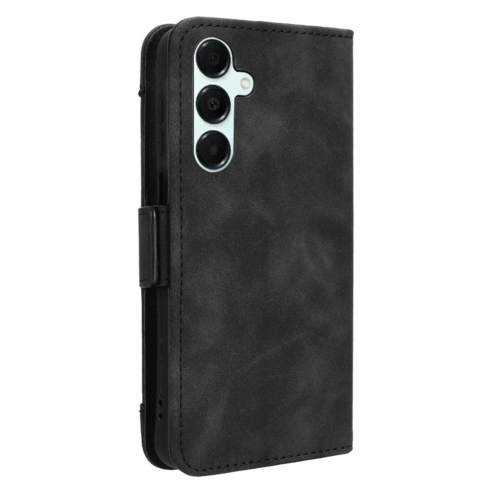 For Samsung Galaxy A16 5G / A16 4G Leather Case Phone Wallet Cover with Multiple Card Slots - Black