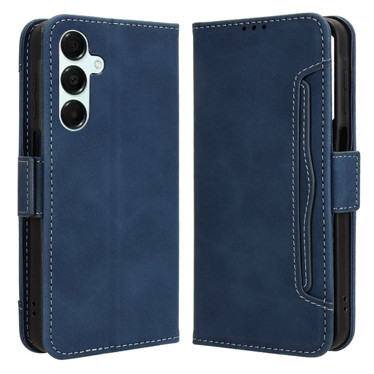 For Samsung Galaxy A16 5G / A16 4G Leather Case Phone Wallet Cover with Multiple Card Slots - Blue