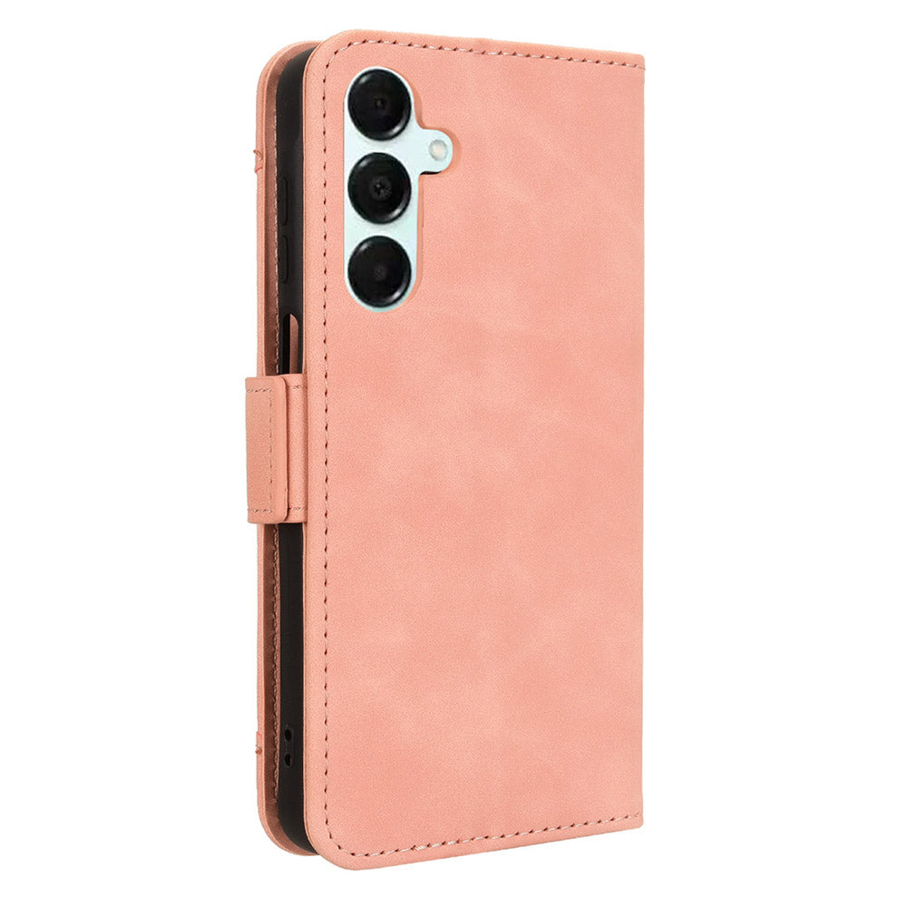 For Samsung Galaxy A16 5G / A16 4G Leather Case Phone Wallet Cover with Multiple Card Slots - Pink