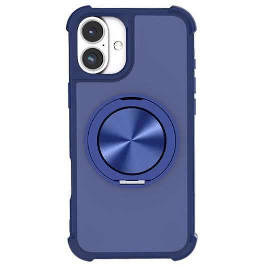 For iPhone 16 Plus Case Compatble with MagSafe CD Vein Kickstand TPU+PC Phone Cover - Blue