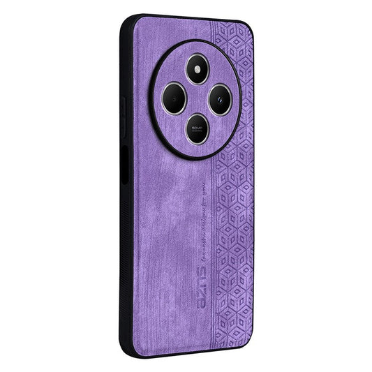 AZNS For Xiaomi Poco C75 4G / Redmi 14R 5G / 14C 4G Case Protective PU Leather Covered TPU Phone Shell - Purple