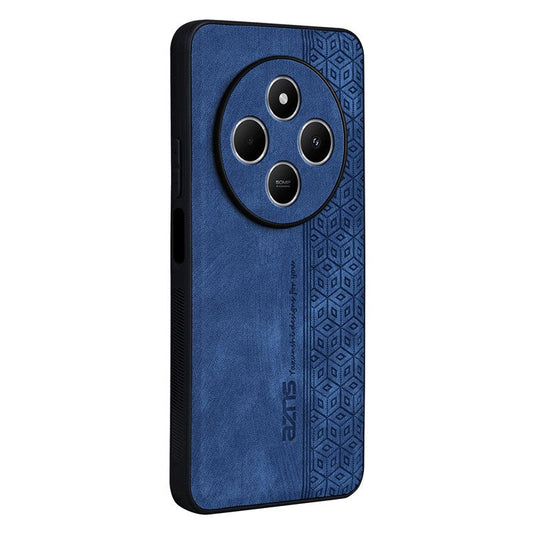 AZNS For Xiaomi Poco C75 4G / Redmi 14R 5G / 14C 4G Case Protective PU Leather Covered TPU Phone Shell - Blue