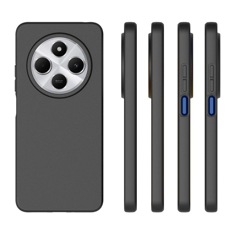 10Pcs / Pack For Xiaomi Poco C75 4G / Redmi 14R 5G / 14C 4G Case Anti-Fingerprint Soft TPU Protective Cover - Black