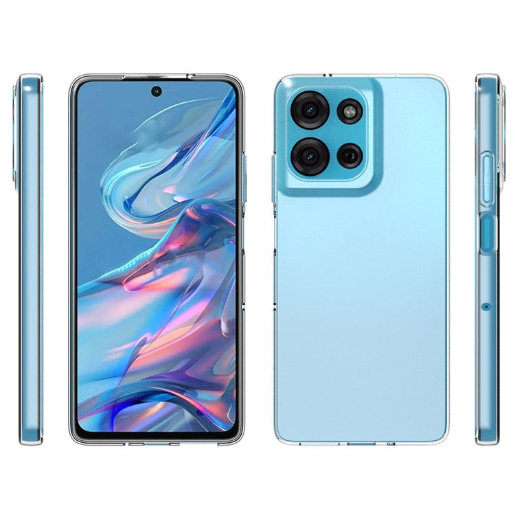 10Pcs / Pack For Motorola Moto G75 5G Clear Case Watermark-Free TPU Protective Cover