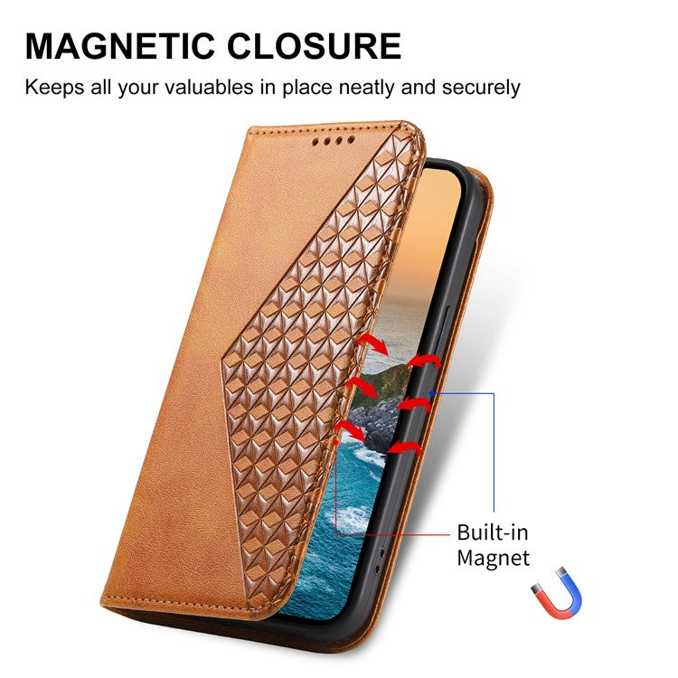 Phone Case For Xiaomi Poco C75 4G / Redmi 14R 5G / 14C 4G Calf Texture PU Leather Phone Cover with Wallet - Yellow