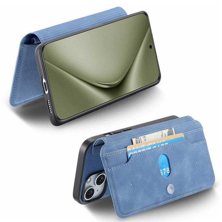 CASENEO For Huawei Pura 70 Ultra Case Cross Texture Leather Detachable Magnetic Phone Cover - Blue