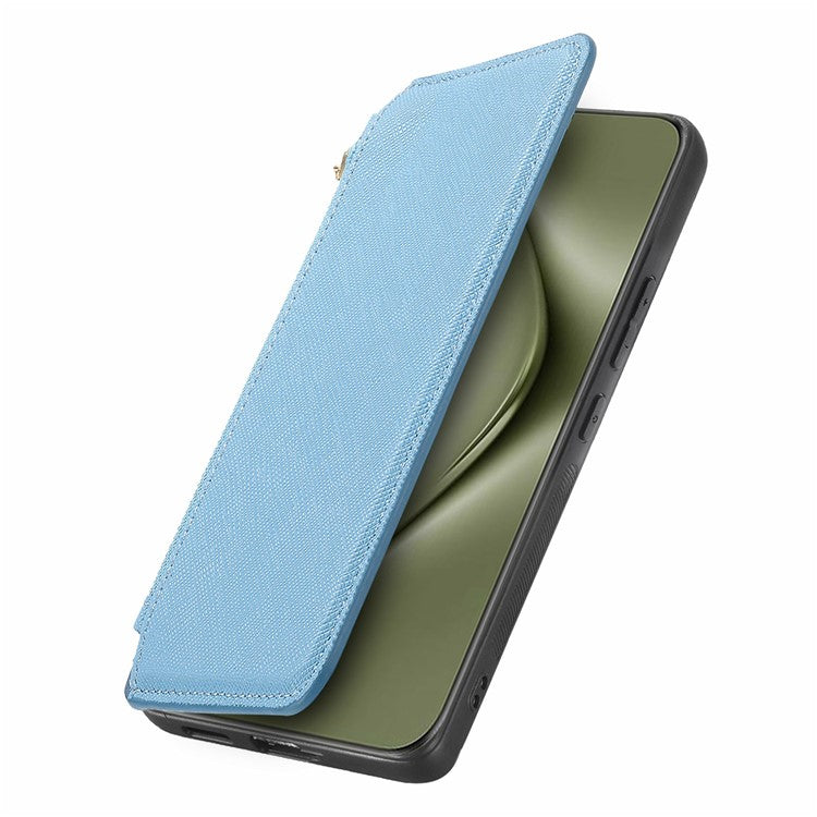 CASENEO For Huawei Pura 70 Ultra Case Cross Texture Leather Detachable Magnetic Phone Cover - Blue