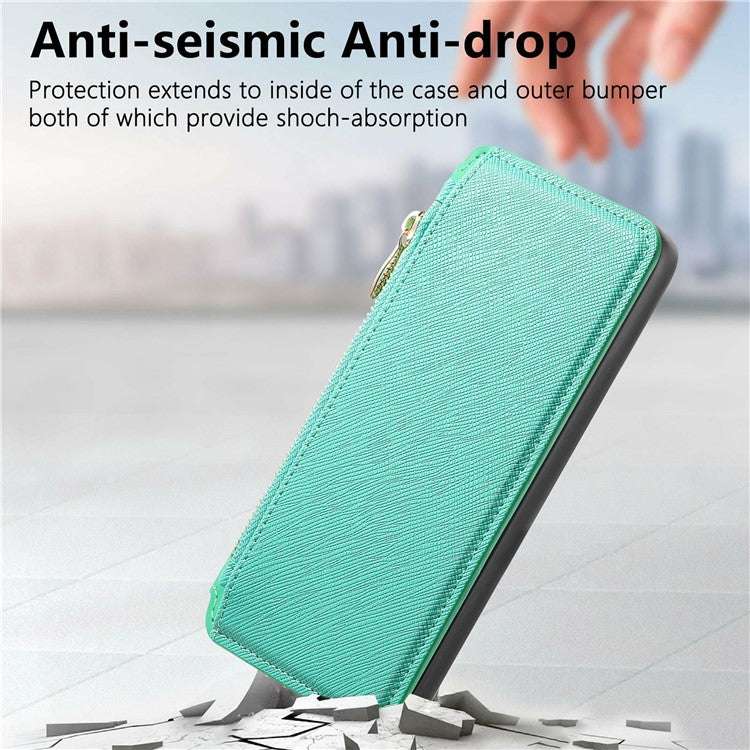 CASENEO For Huawei Pura 70 Ultra Case Cross Texture Leather Detachable Magnetic Phone Cover - Green