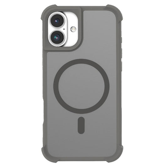For iPhone 16 Plus Case Compatble with MagSafe Skin-Touch TPU+PC Phone Cover - Grey