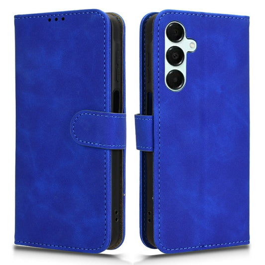 For Samsung Galaxy A16 5G / A16 4G Leather Case Skin-Feel Anti-Drop Wallet Flip Phone Cover - Blue