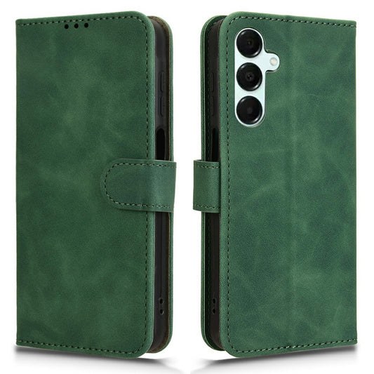 For Samsung Galaxy A16 5G / A16 4G Leather Case Skin-Feel Anti-Drop Wallet Flip Phone Cover - Green