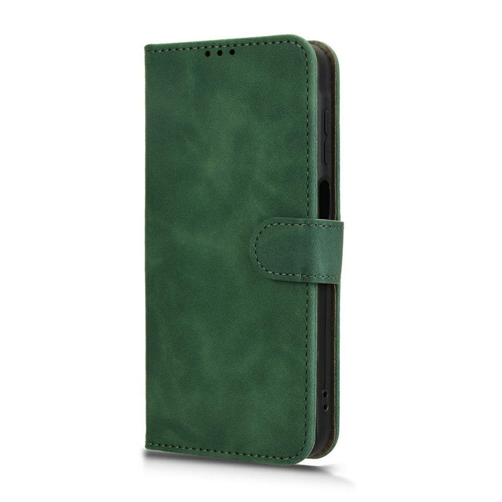 For Samsung Galaxy A16 5G / A16 4G Leather Case Skin-Feel Anti-Drop Wallet Flip Phone Cover - Green
