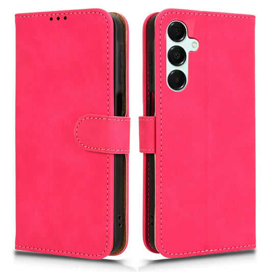 For Samsung Galaxy A16 5G / A16 4G Leather Case Skin-Feel Anti-Drop Wallet Flip Phone Cover - Rose