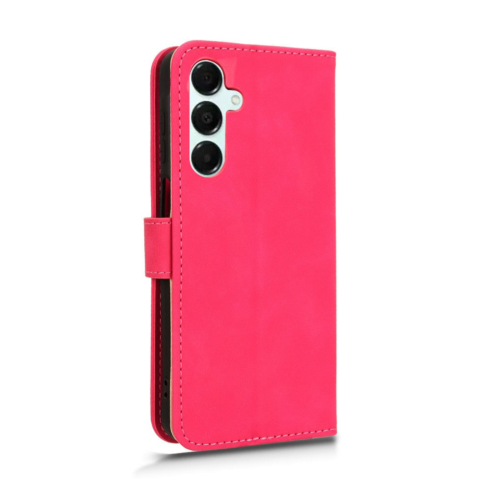 For Samsung Galaxy A16 5G / A16 4G Leather Case Skin-Feel Anti-Drop Wallet Flip Phone Cover - Rose