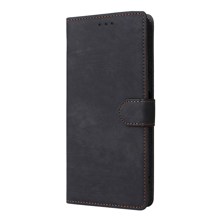 For Infinix Hot 50 5G X6720 Wallet Case RFID Blocking PU Leather Cover Stand View - Black