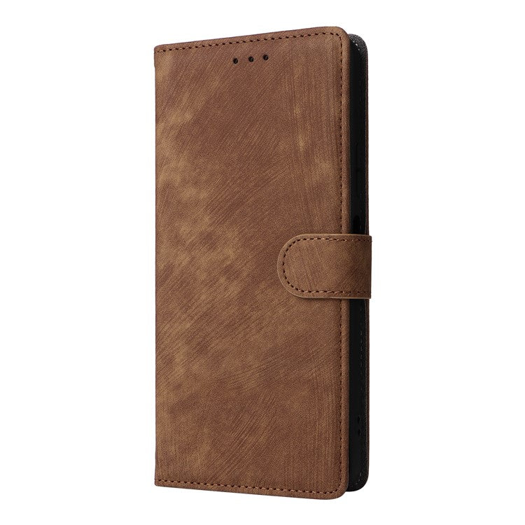 For Infinix Hot 50 5G X6720 Wallet Case RFID Blocking PU Leather Cover Stand View - Brown