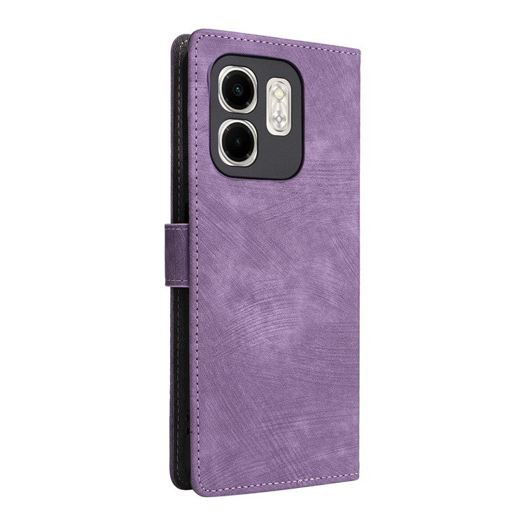 For Infinix Smart 9 4G X6532 / Hot 50i 4G X6531 Wallet Case RFID Blocking PU Leather Cover Stand View - Purple