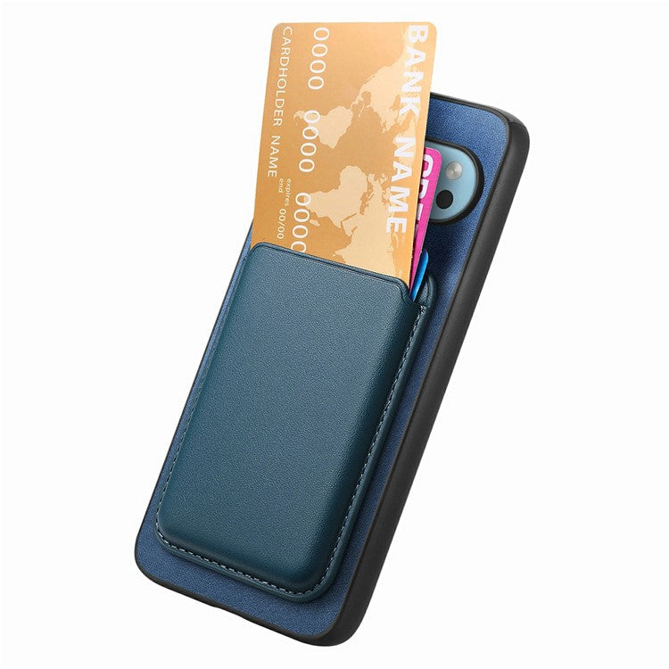 For Google Pixel 9 / Pixel 9 Pro Case Detachable Magnetic Card Bag Leather+TPU Phone Cover - Blue