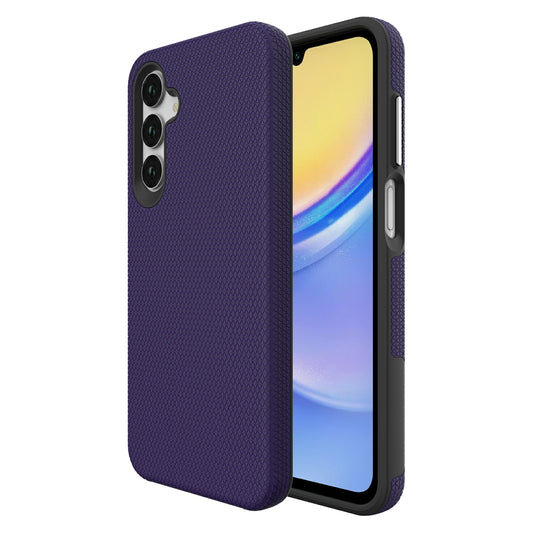 For Samsung Galaxy A16 5G / A16 4G Case TPU+PC Four Corner Anti-Drop Phone Cover - Dark Purple