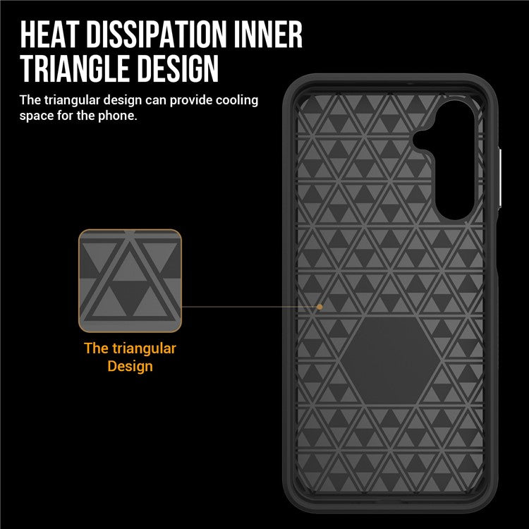 For Samsung Galaxy A26 5G / A16 5G / A16 4G Case TPU+PC Four Corner Anti-Drop Phone Cover - Dark Purple