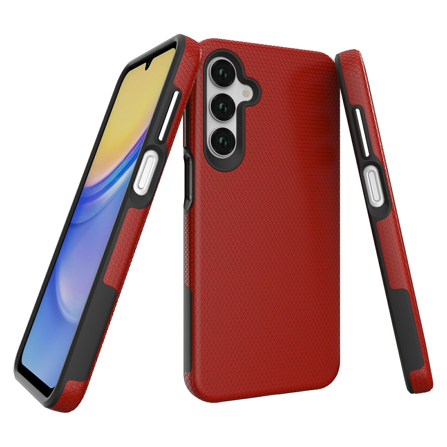 For Samsung Galaxy A16 5G / A16 4G Case TPU+PC Four Corner Anti-Drop Phone Cover - Red