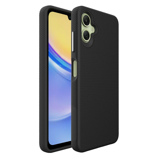 For Samsung Galaxy A06 Case TPU+PC Four Corner Anti-Drop Phone Cover - Black