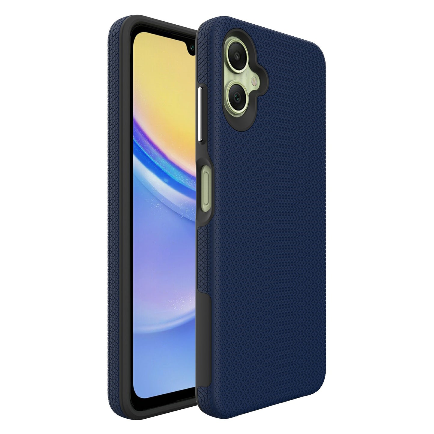 For Samsung Galaxy A06 Case TPU+PC Four Corner Anti-Drop Phone Cover - Navy Blue