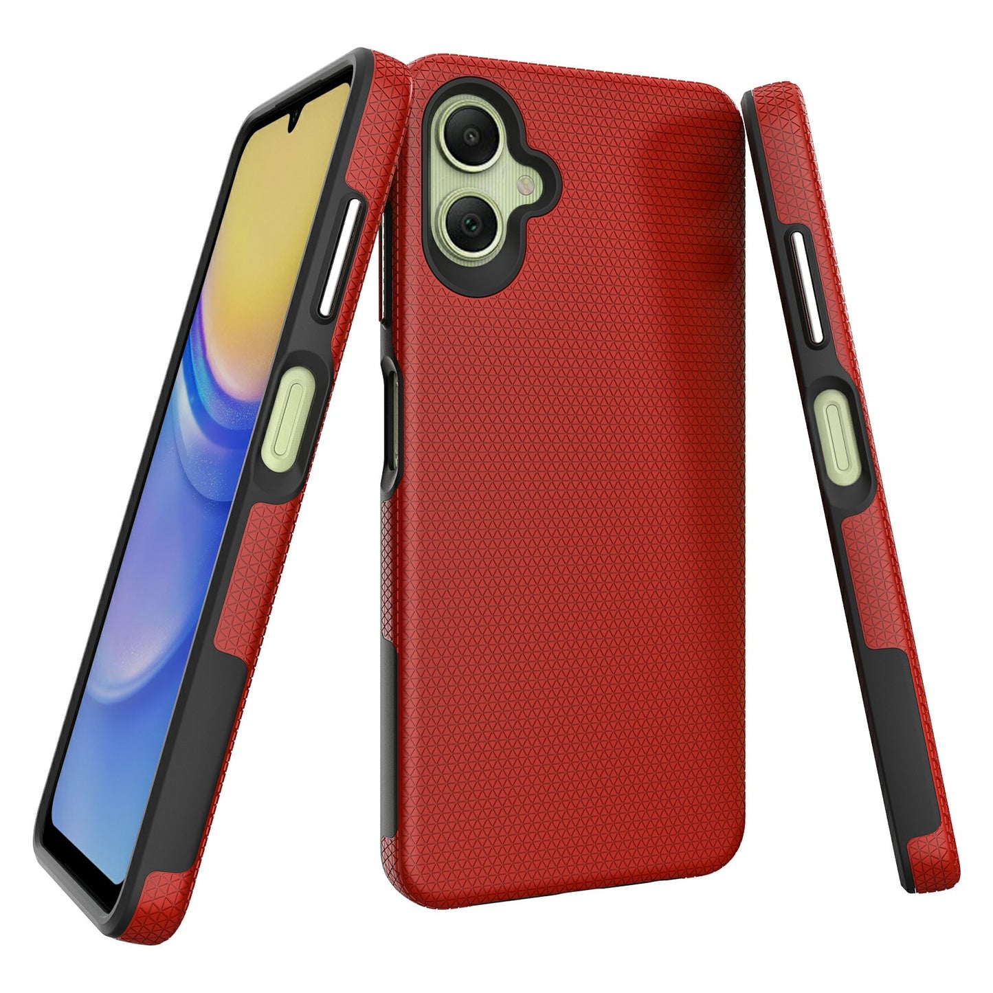 For Samsung Galaxy A06 Case TPU+PC Four Corner Anti-Drop Phone Cover - Red