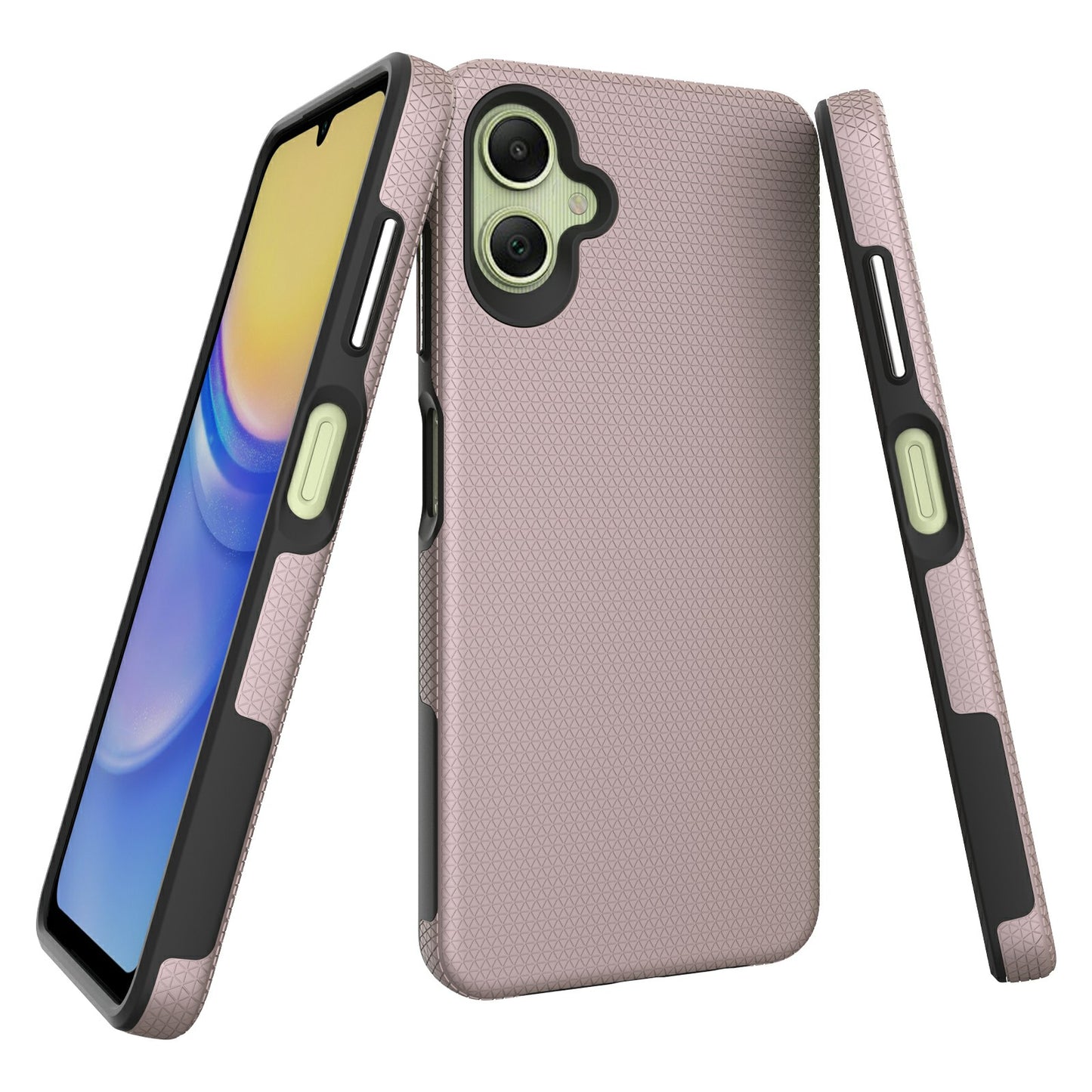 For Samsung Galaxy A06 Case TPU+PC Four Corner Anti-Drop Phone Cover - Rose Gold