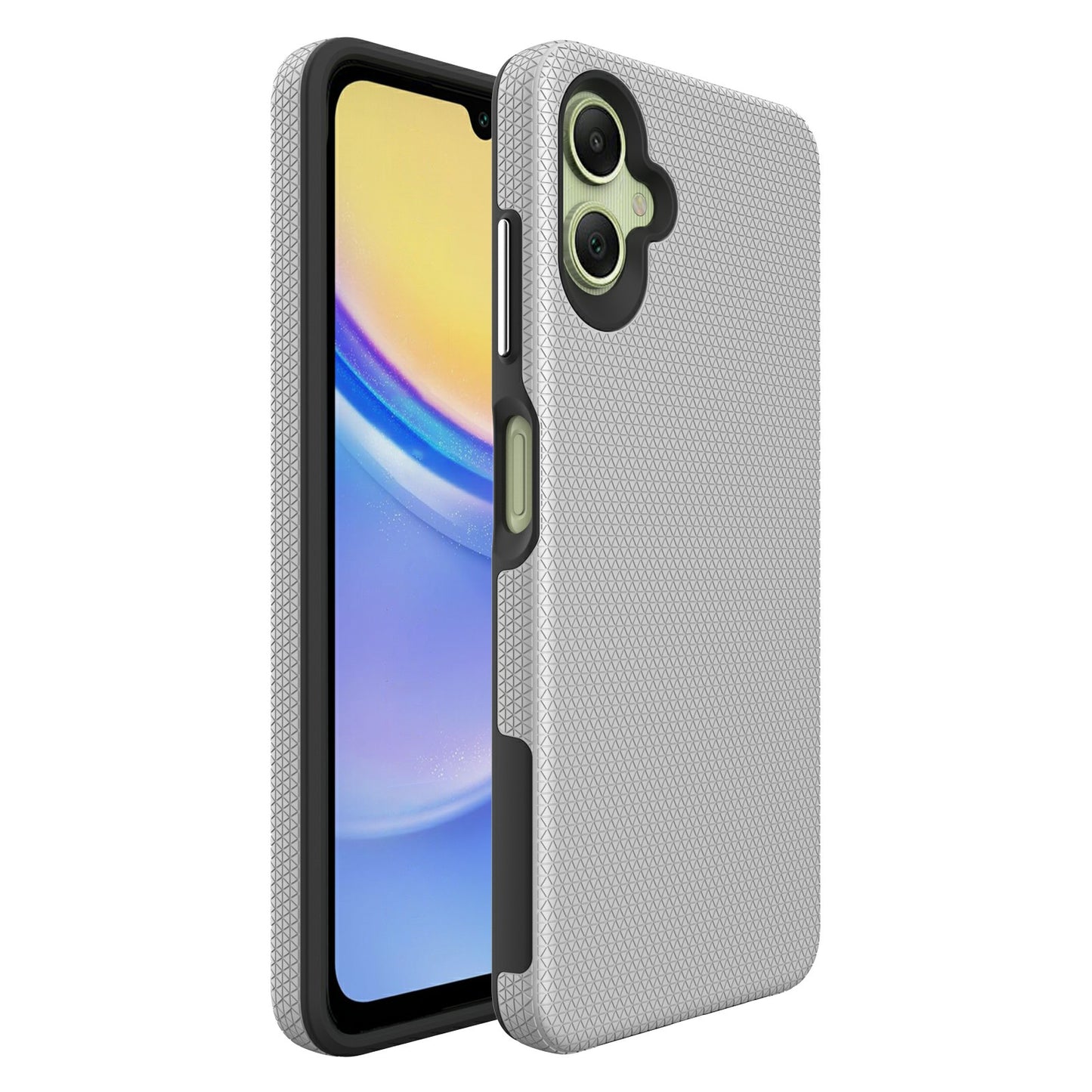 For Samsung Galaxy A06 Case TPU+PC Four Corner Anti-Drop Phone Cover - Silver