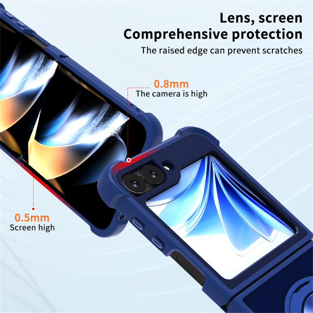 For Samsung Galaxy Z Flip7 FE 5G / Z Flip6 5G Case Compatible with MagSafe CD Vein Kickstand TPU+PC Phone Cover - Grey