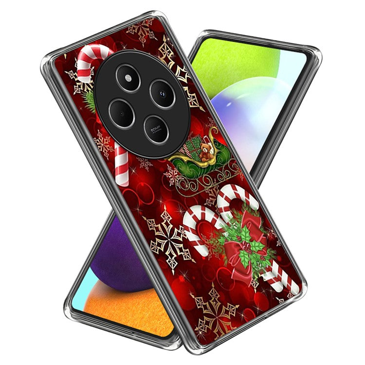 For Xiaomi Poco C75 4G / Redmi 14R 5G / 14C 4G Case Christmas Pattern Printing Soft TPU Phone Cover - Style A