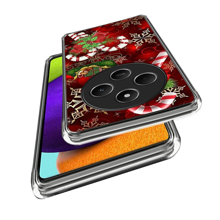 For Xiaomi Poco C75 4G / Redmi 14R 5G / 14C 4G Case Christmas Pattern Printing Soft TPU Phone Cover - Style A