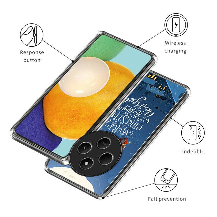 For Xiaomi Poco C75 4G / Redmi 14R 5G / 14C 4G Case Christmas Pattern Printing Soft TPU Phone Cover - Style B