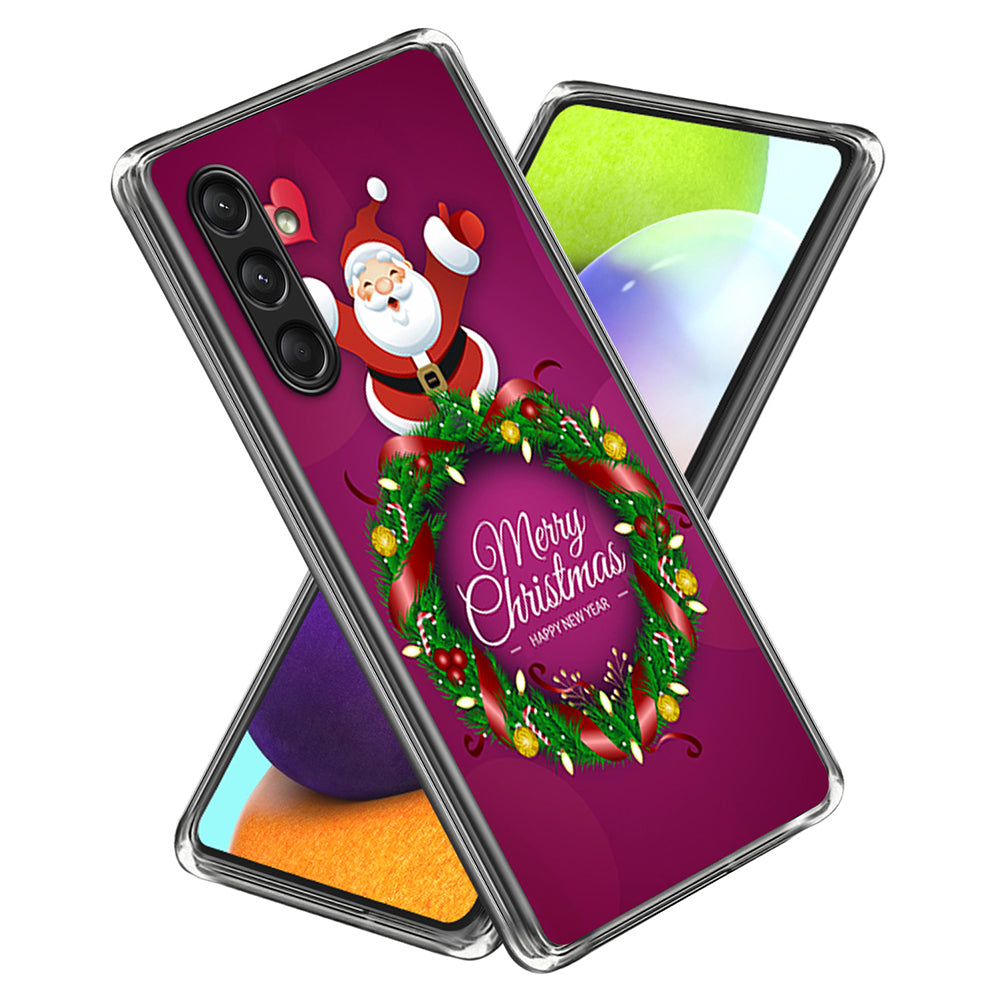 For Samsung Galaxy A16 5G / A16 4G Case Christmas Pattern Printing Soft TPU Phone Cover - Style D