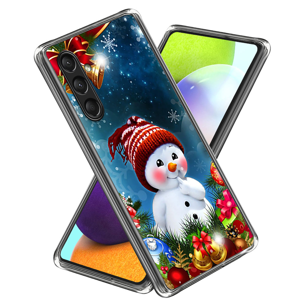 For Samsung Galaxy A16 5G / A16 4G Case Christmas Pattern Printing Soft TPU Phone Cover - Style E