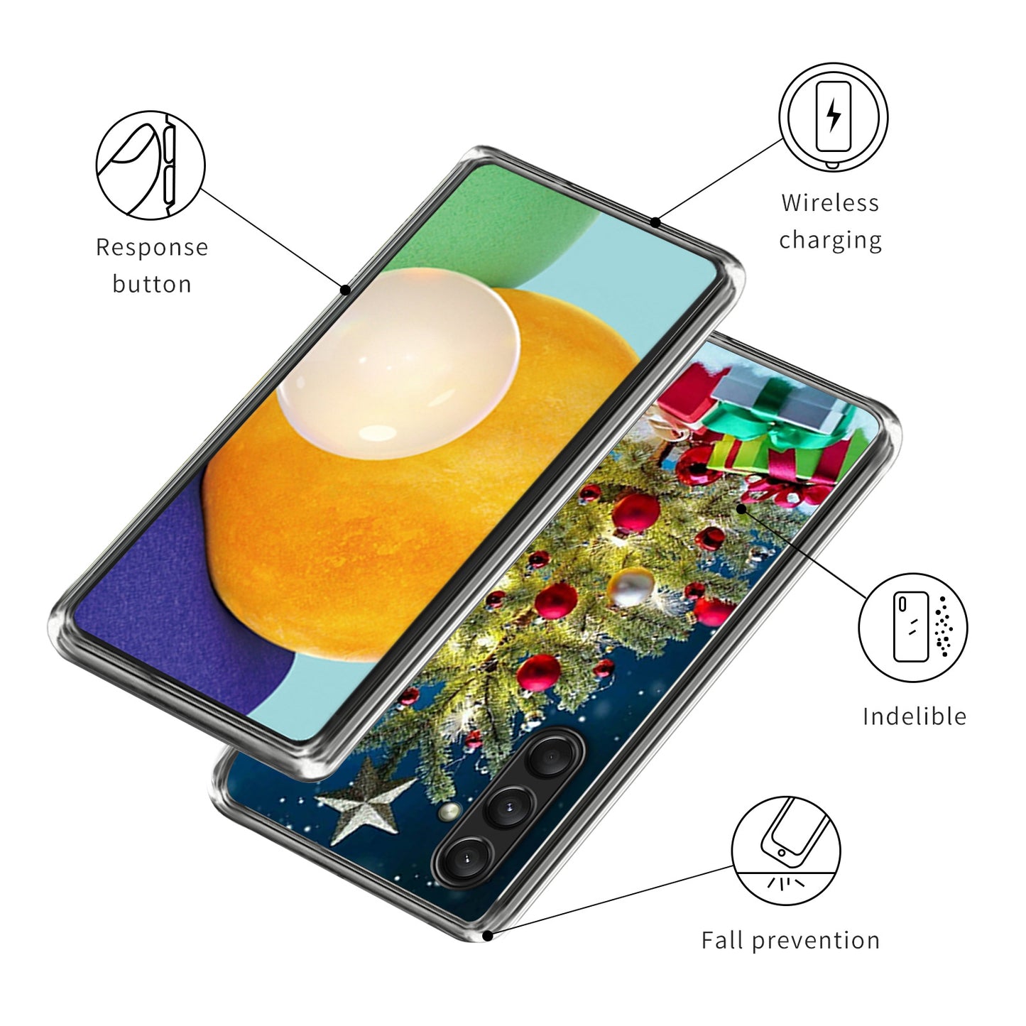 For Samsung Galaxy A16 5G / A16 4G Case Christmas Pattern Printing Soft TPU Phone Cover - Style J