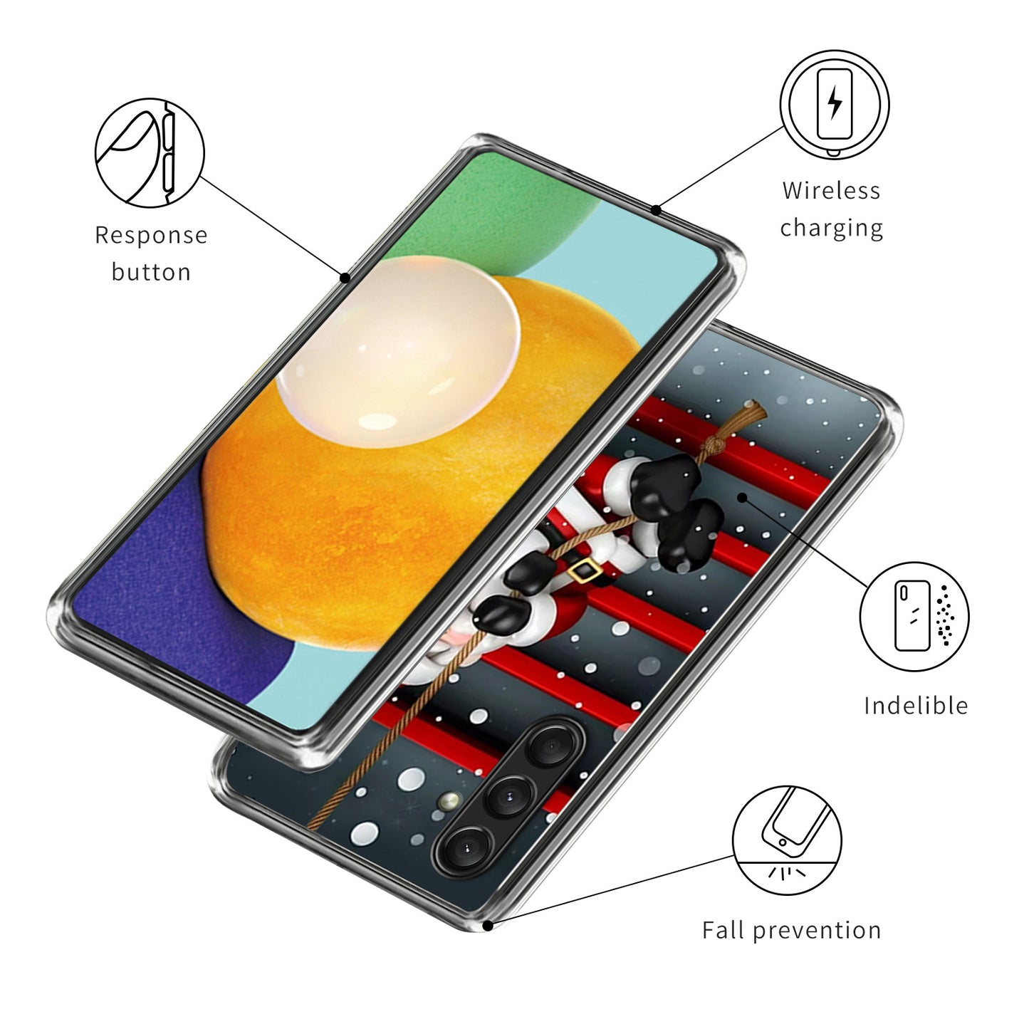 For Samsung Galaxy A16 5G / A16 4G Case Christmas Pattern Printing Soft TPU Phone Cover - Style L