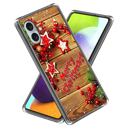 For iPhone 16 Plus Case Christmas Pattern Printing Soft TPU Phone Cover - Style C
