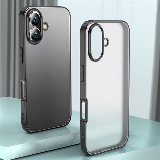 For iPhone 16 Plus Case PC+TPU Phone Cover Airbag Protection - Black