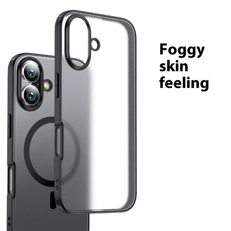For iPhone 16 Plus Case PC+TPU Phone Cover Airbag Protection - Black