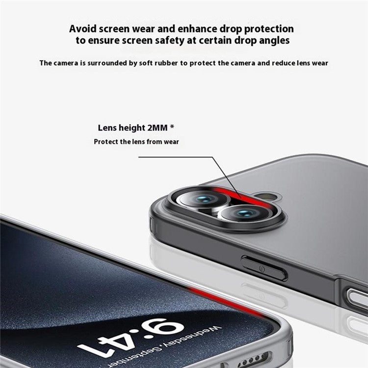 For iPhone 16 Plus Case Compatible with MagSafe Scratch-Resistant  PC+TPU Phone Cover - Transparent