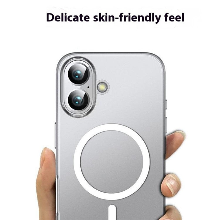 For iPhone 16 Plus Case Compatible with MagSafe Scratch-Resistant  PC+TPU Phone Cover - Transparent