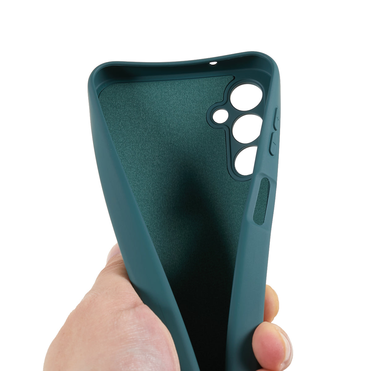 For Samsung Galaxy A16 5G / A16 4G Case Arc Edge 2.0mm TPU Protective Phone Cover - Midnight Green