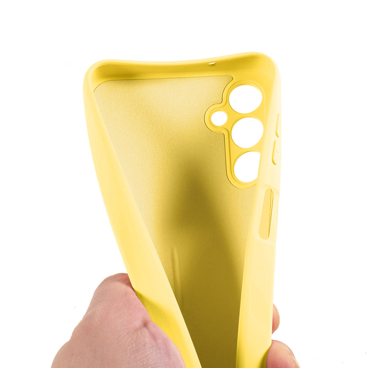 For Samsung Galaxy A16 5G / A16 4G Case Arc Edge 2.0mm TPU Protective Phone Cover - Yellow